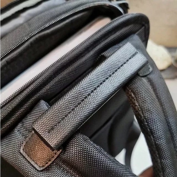 TUMI ALPHA3 SLIM BACKPACK Nylon Leather BLACK Outlet Product From Japan - Picture 5 of 6